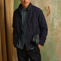 Camp Shirt Jacket in Navy