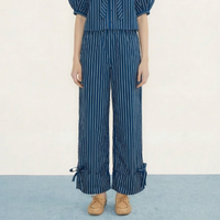 Striped Pant in Light Navy