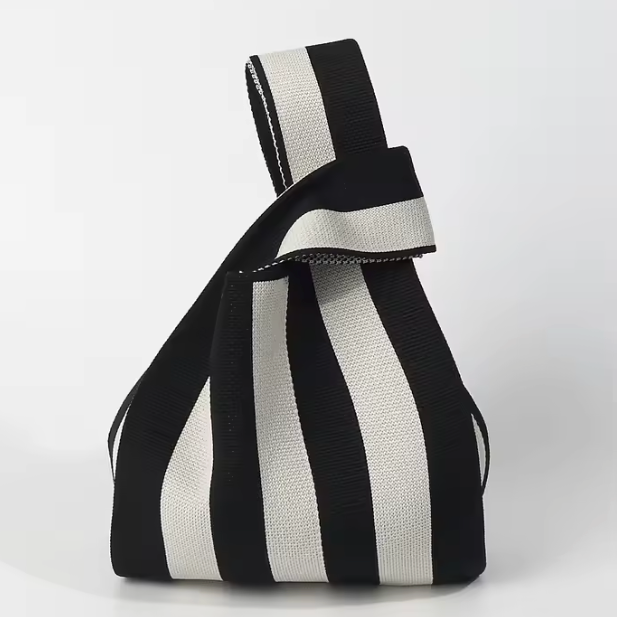 Striped Knit Handbag