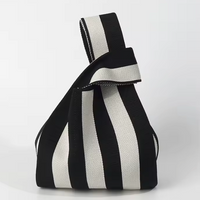 Striped Knit Handbag