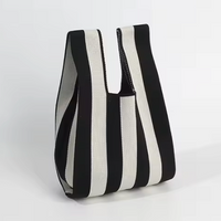 Striped Knit Handbag