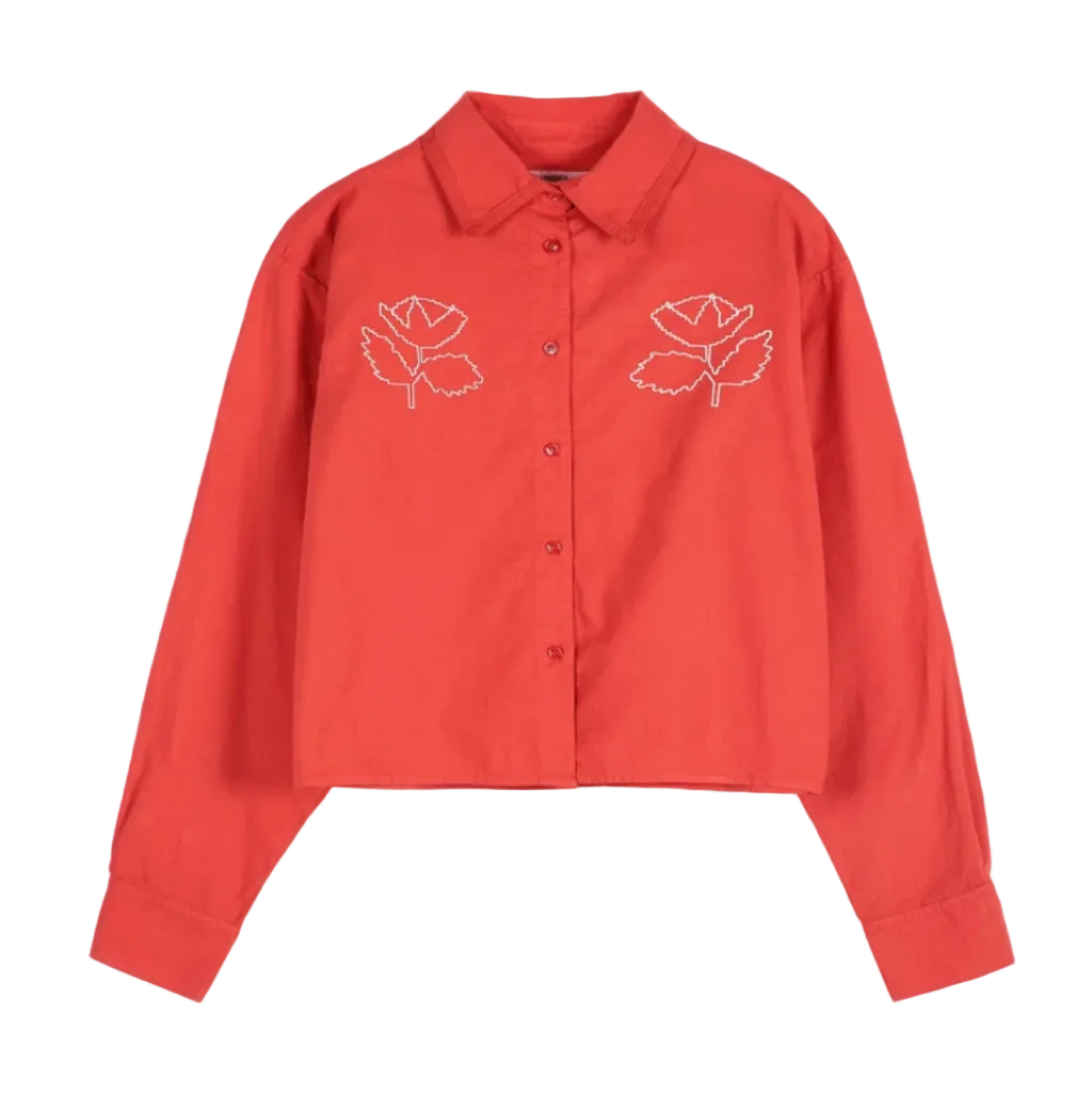 Vibrant Flower Poplin Shirt