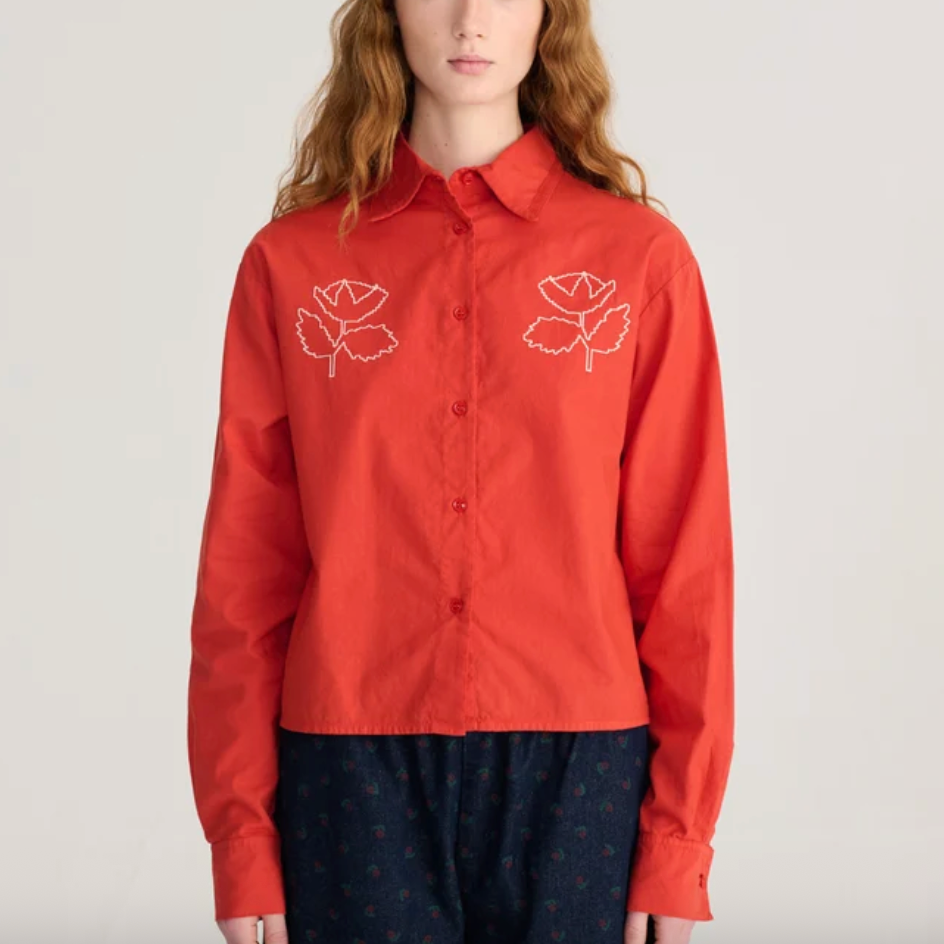 Vibrant Flower Poplin Shirt