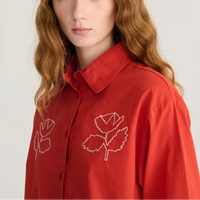 Vibrant Flower Poplin Shirt