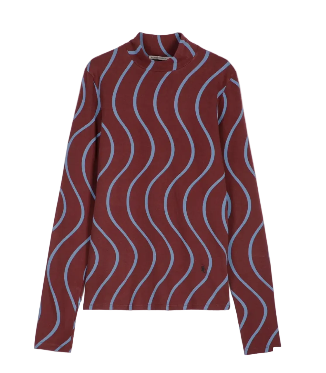 Psicodelic Stripes Turtleneck Top