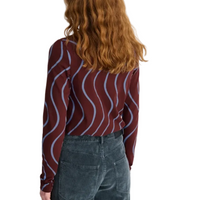 Psicodelic Stripes Turtleneck Top