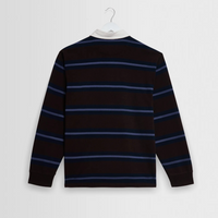 Rowhill Mirror Stripe Rugby in Brown/Blue