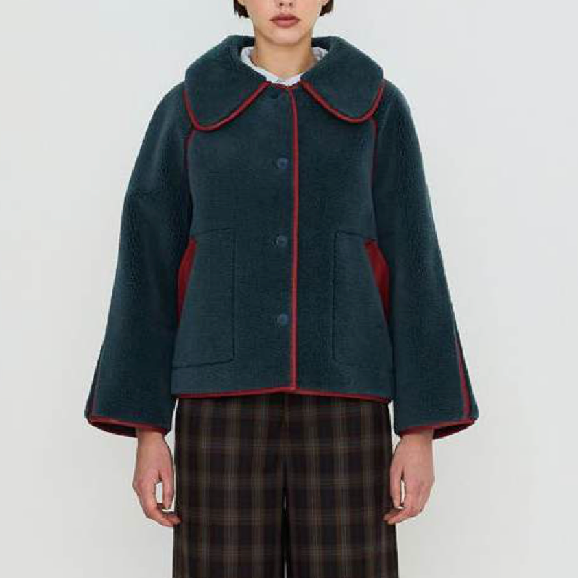 Faux Fur Coat in Ink Blue