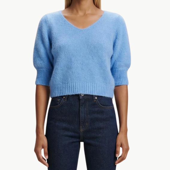 Koa Alpaca Pullover in Sky Blue