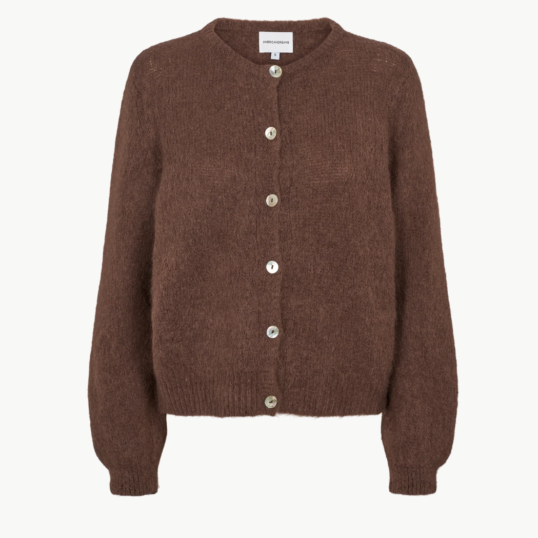 Matilda Alpaca Cardigan in Cocoa