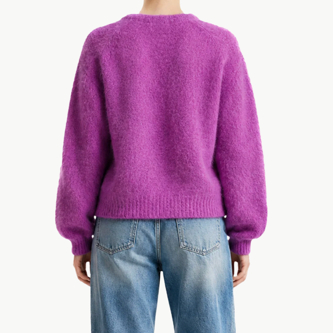 Susan Alpaca Cardigan in Pearly Purple