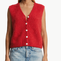 Telma Vest in Lipstick Red