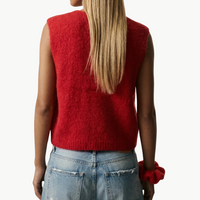 Telma Vest in Lipstick Red
