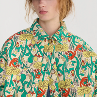Color Herbalist Pattern Quilted Jacket