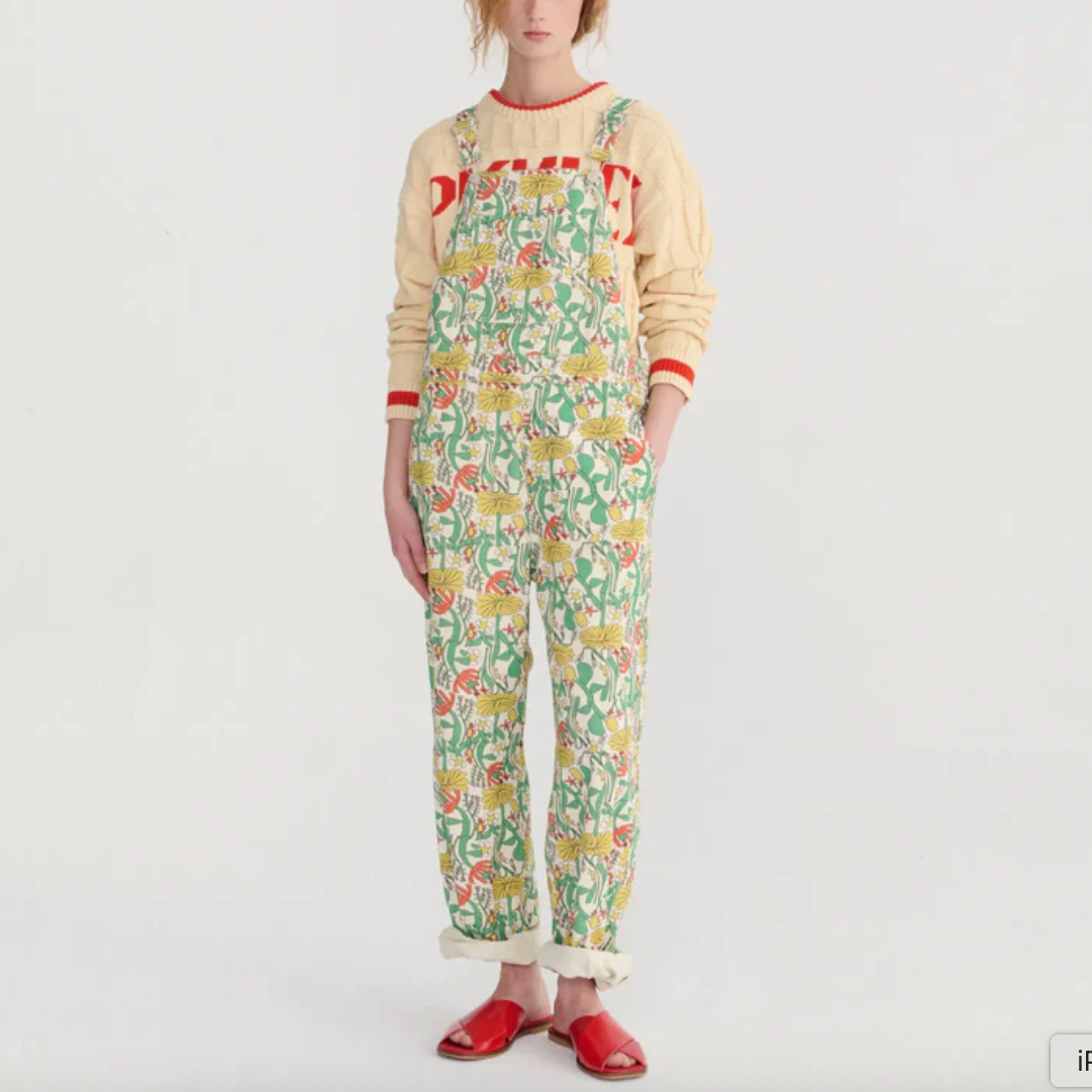 Color Herbalist Pattern Twill Dungaree