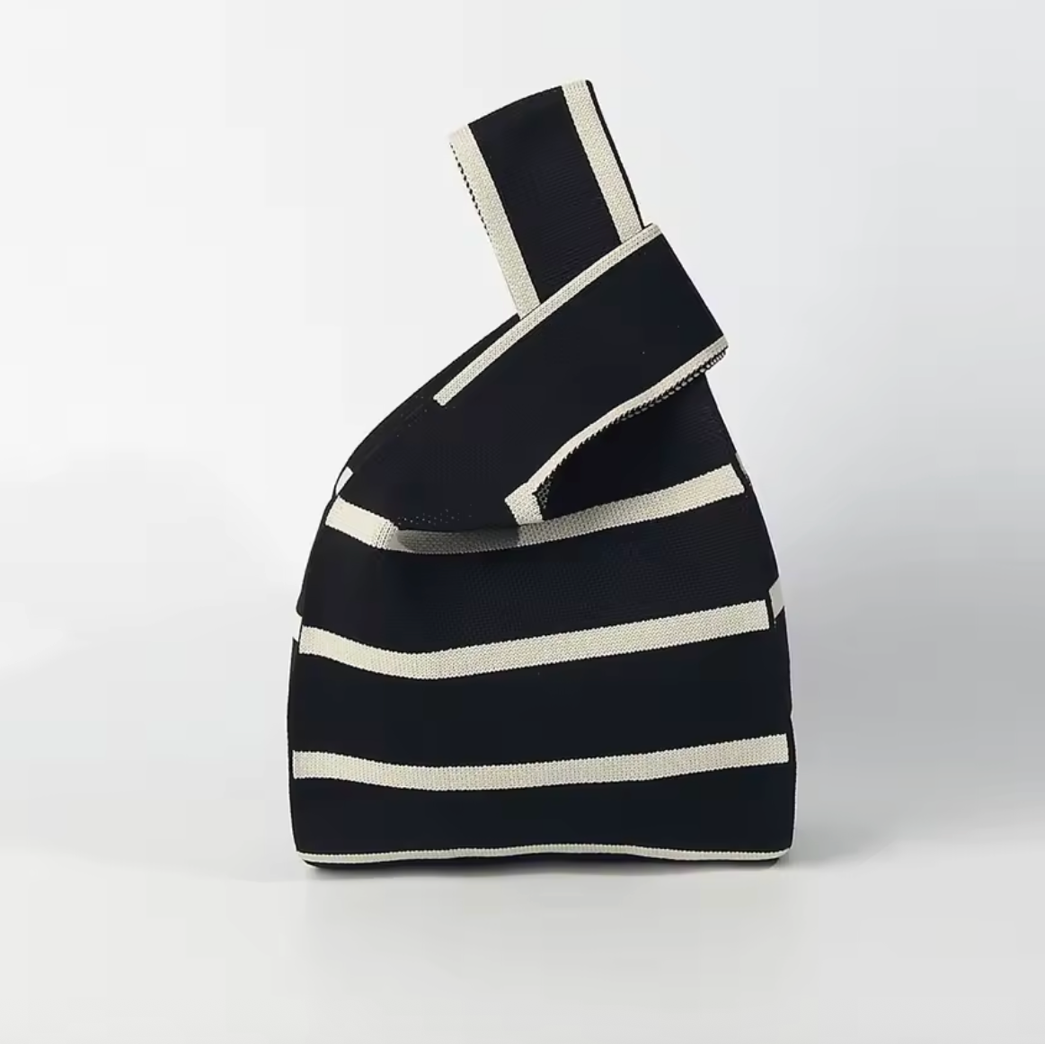 Striped Knit Handbag