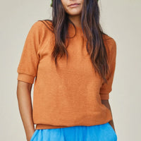 Shaggy Short Sleeve Sweatshirt in Rooibos Tea