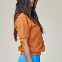 Shaggy Short Sleeve Sweatshirt in Rooibos Tea