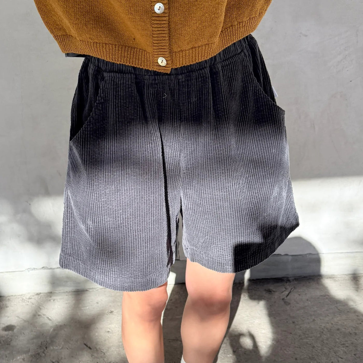 Soft Corduroy City Shorts in Charcoal