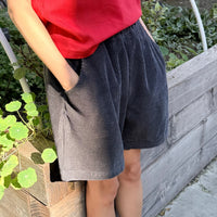 Soft Corduroy City Shorts in Charcoal