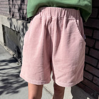 Soft Corduroy City Shorts in Baby Pink