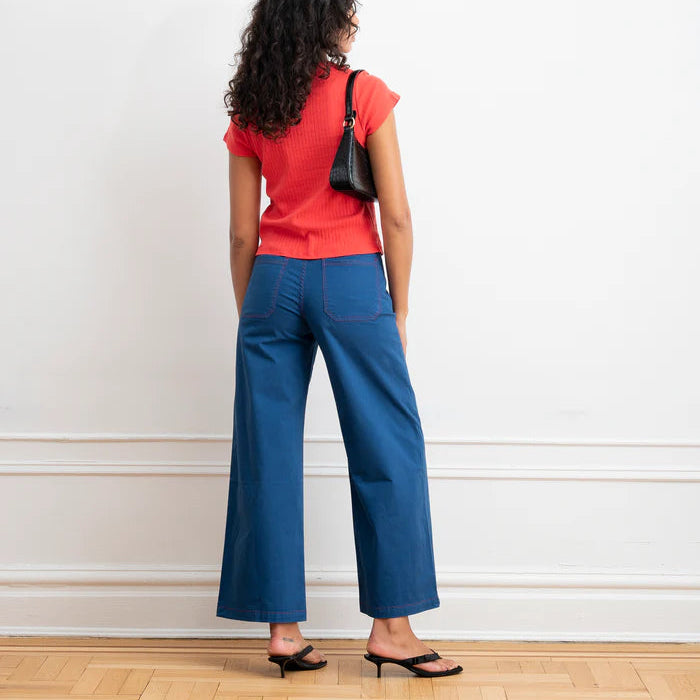 Miranda Pointelle Tee in Strawberry