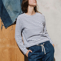 Boxy Boatneck Stripe Longsleeve