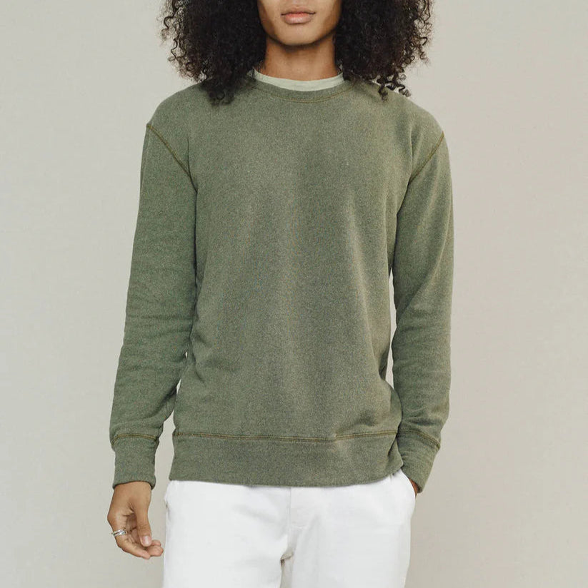 Heathered Tahoe Sweatshirt in Olive Green