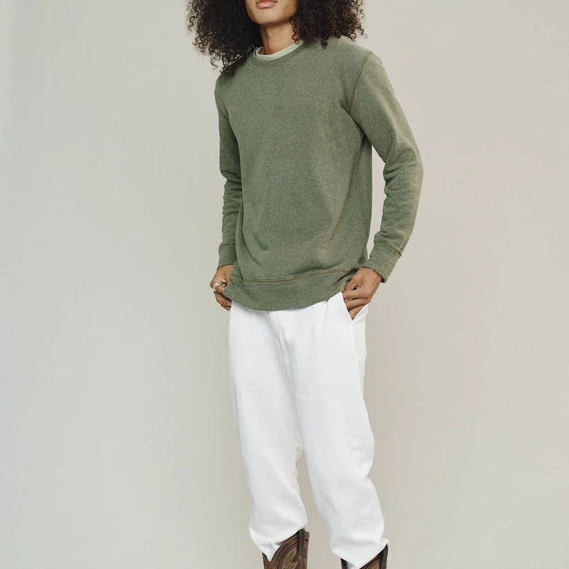 Heathered Tahoe Sweatshirt in Olive Green