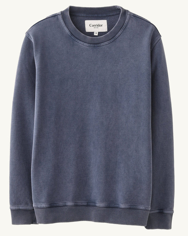 French Terry Crewneck in Blue