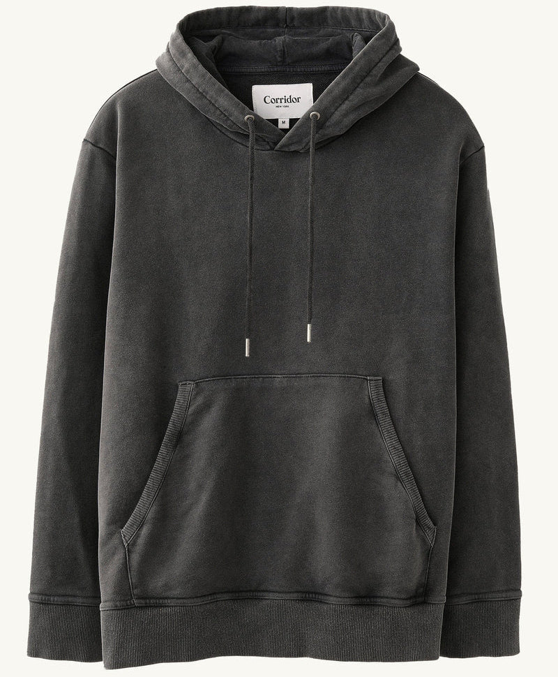 French Terry Hoodie in Black