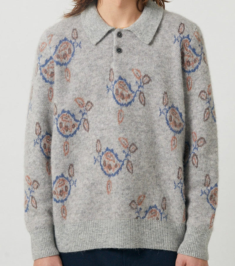 Maya LS Polo in Grey