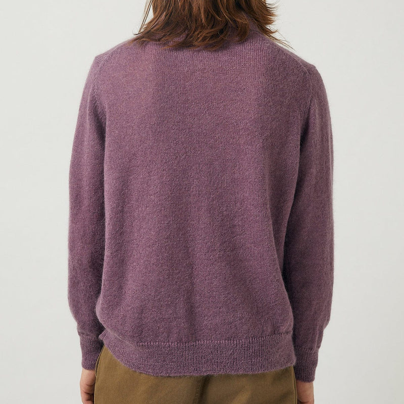 Brushed Alpaca Polo in Plum