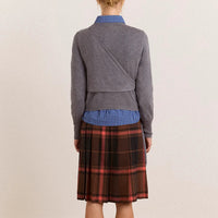 Venna Wrap Cardigan in Grey