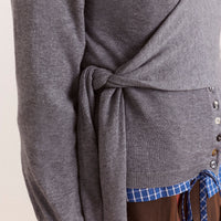 Venna Wrap Cardigan in Grey