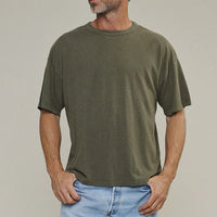 Vernon Oversized Tee in Olive Green