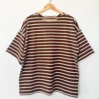 Voyage Tee in Coffee Stripe