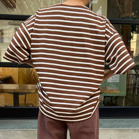 Voyage Tee in Coffee Stripe