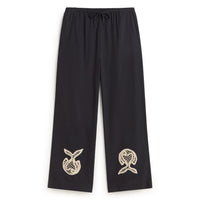 Bridgette Fish Patch Pants in Navy