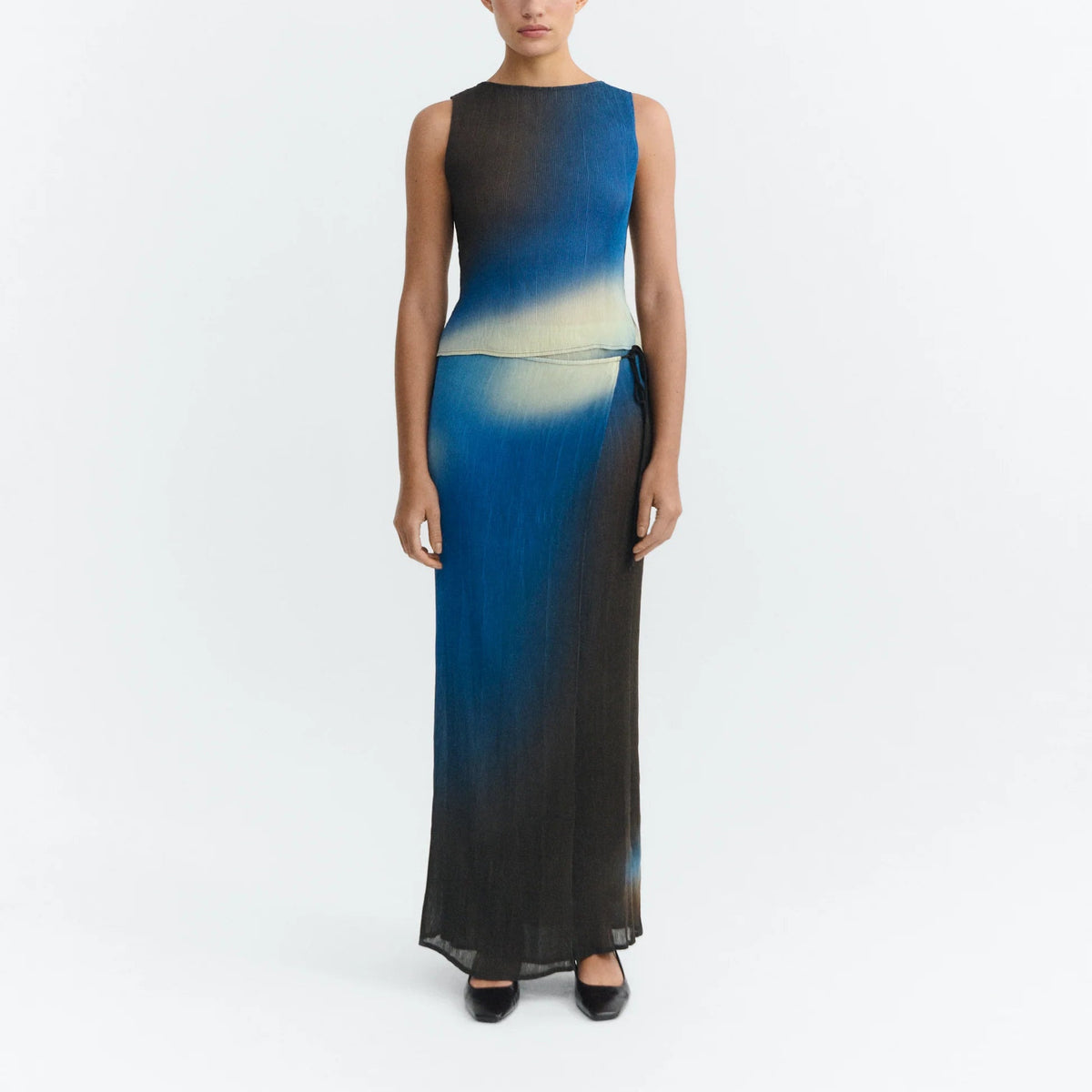 Glass Pleated Dora Top