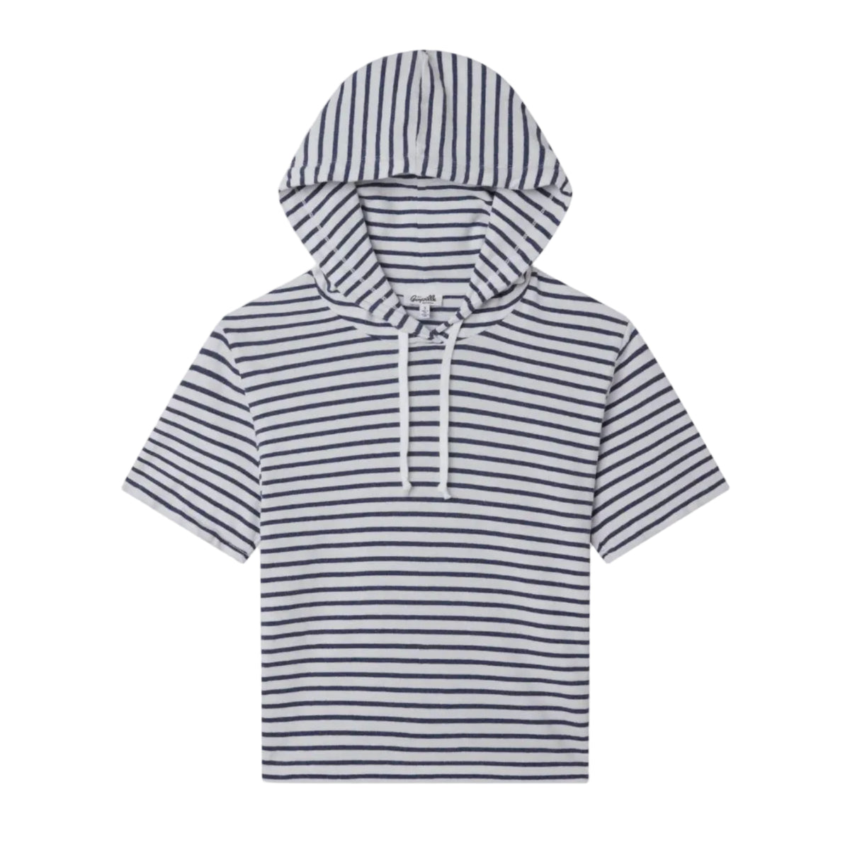 Stripe Hemp Short Sleeve Hoodie