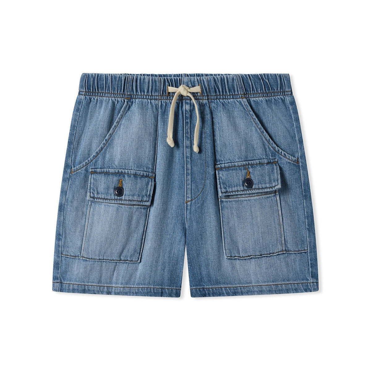 Denim Fatigue Shorts