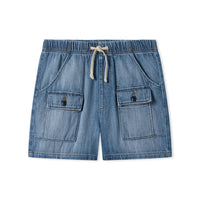 Denim Fatigue Shorts