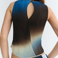 Glass Pleated Dora Top