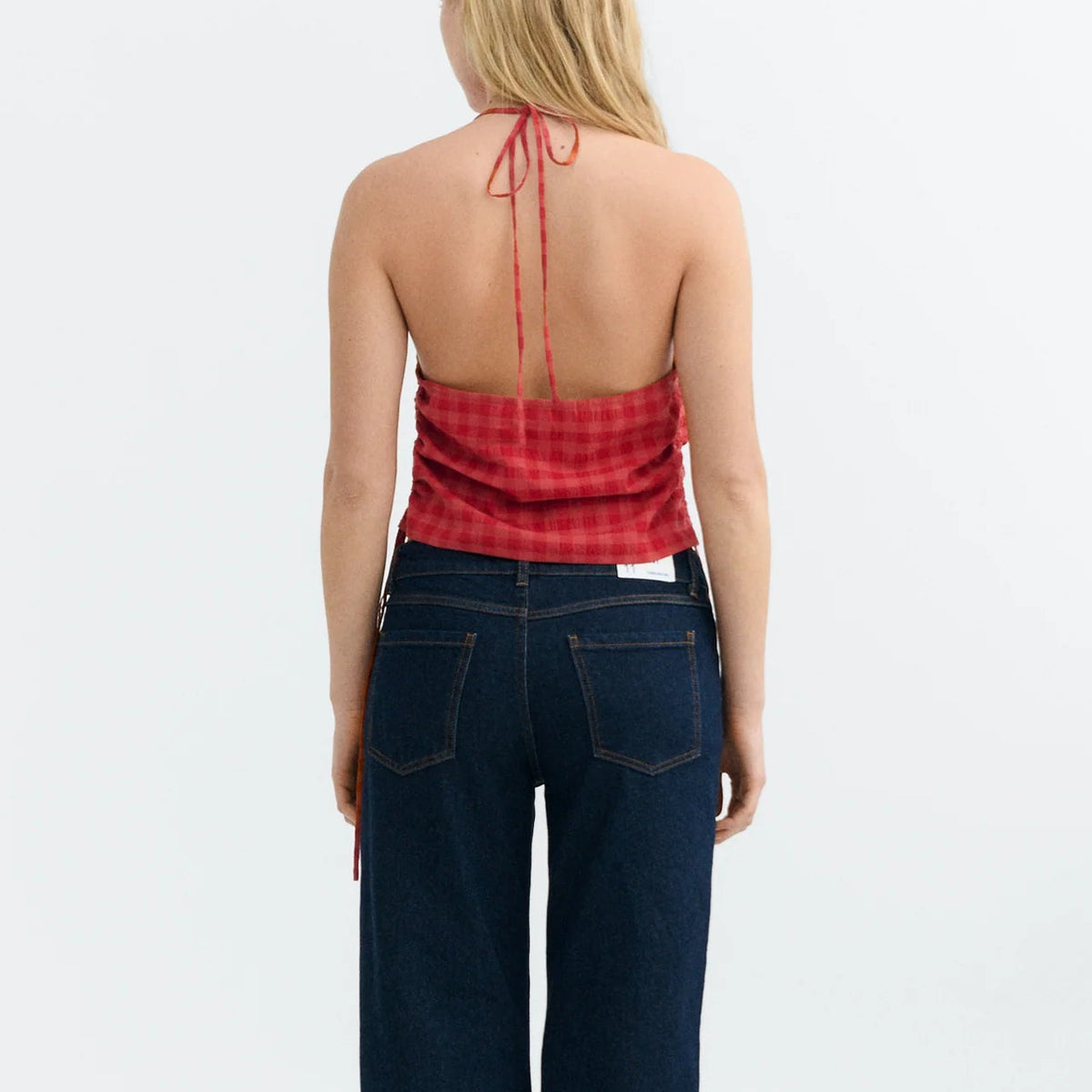 Seersucker Hiba Top in Red