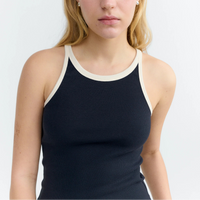 Harriet Contrast Top in Navy