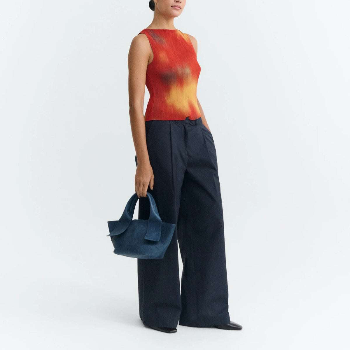 Flowers Pleated Dora Top