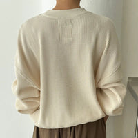 Waffle Core Sweatshirt in Naturel