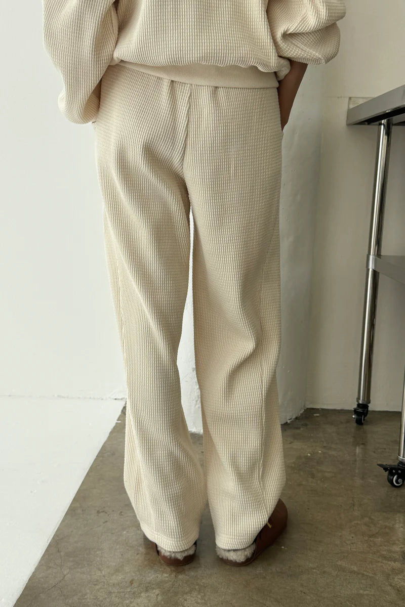 Waffle Lo Pants in Naturel