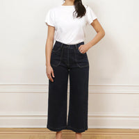 Simone Wide Crop Jeans in Dark